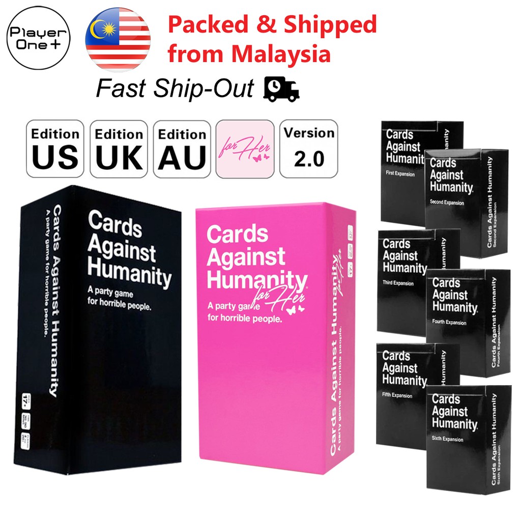 Cards Against Humanity Edition Us Uk 2 0 Expansion Card Games Game Fun Party Games English Version Ko Shopee Singapore