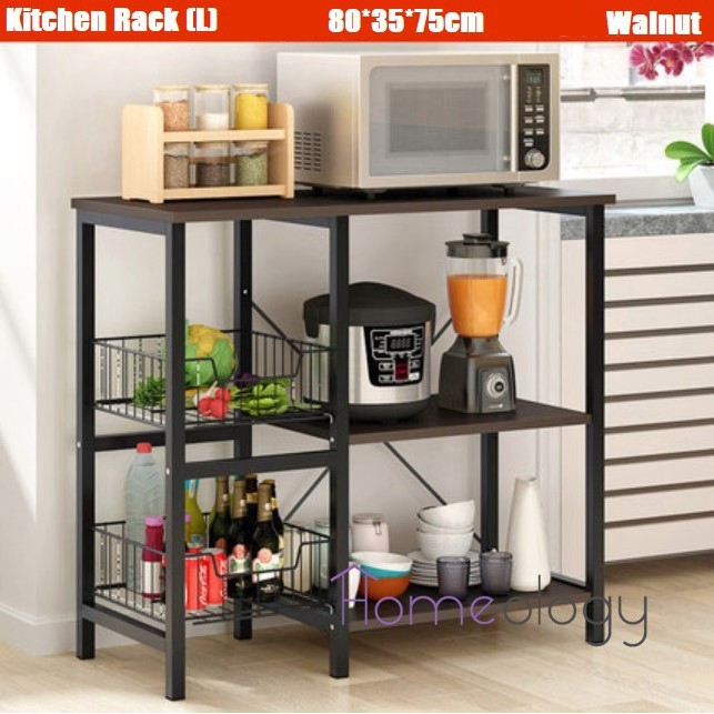 Large Kitchen Rack Storage Organizer Adjustable Shelf Movable