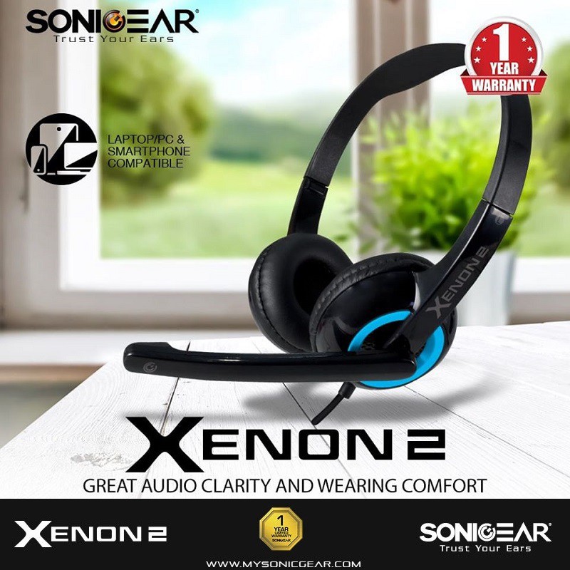 sonicgear xenon 2 headset with mic