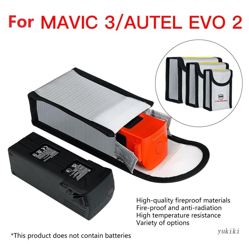 Kiki Battery Storage Bag LiPo Safe Explosion-Proof Pouch Holder for  Mavic 3