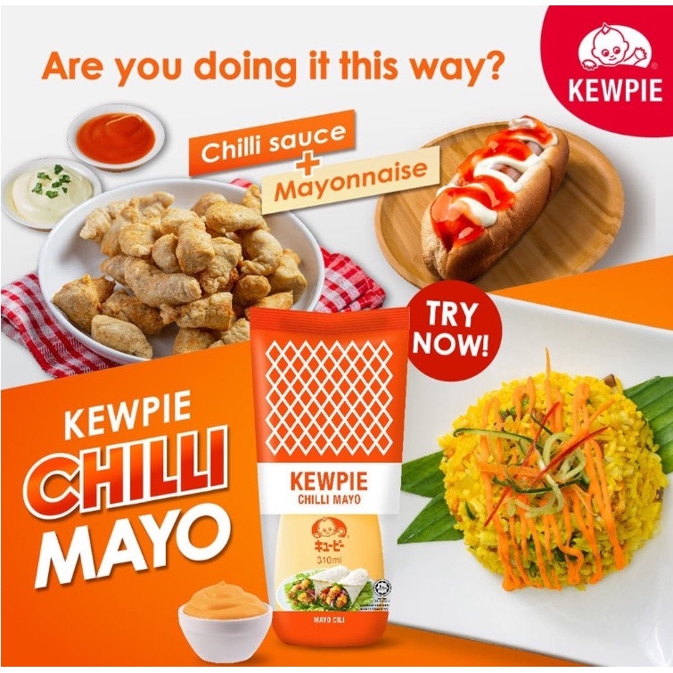 ( Kewpie Mayonnaise 310ml )Japanese Style/Mild Type/Cheesy/Chilli Mayo