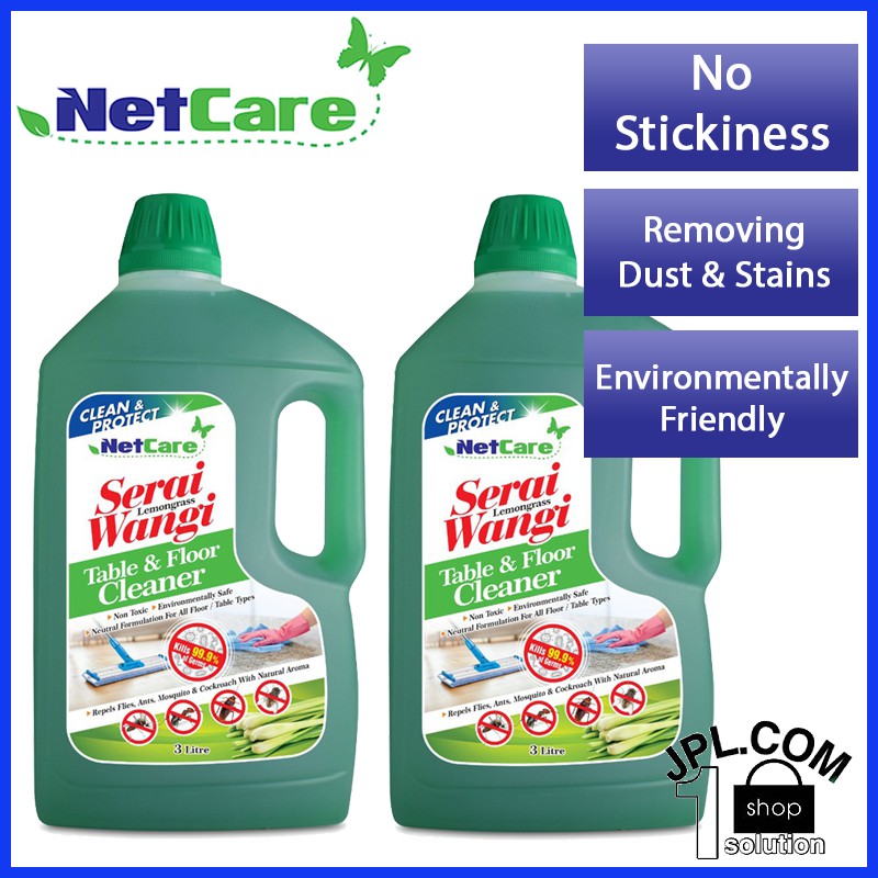 Netcare Serai Wangi Lemongrass Table And Floor Cleaner 3L (Repels Flies