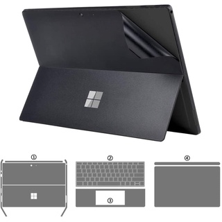 4-in-1 Protective Skin Sticker Decals for Surface Pro 7 / Pro 7 Plus 12.3 Inch [Body+Edge+Keyboard Cover 2 Sides+Palm Rest Protector] Premium Full Set