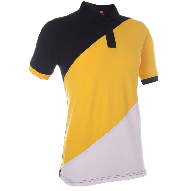 yellow black and white shirt