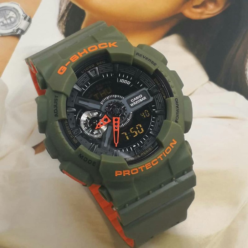 g shock green orange