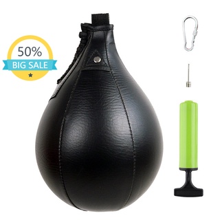 Boxing Speed Ball PU Leather MMA Muay Thai Training Striking Bag Kit Boxing Punch Ball  with Inflator Pump