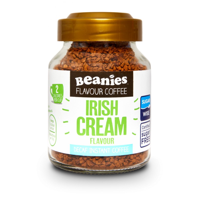 [Shop Malaysia] Beanies Instant Coffee Irish Cream Flavour-2  Choice(Regular/Decaf)Kopi Perisa 2 Pilihan(50gm)