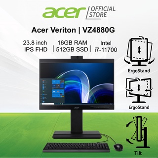Acer Veriton VZ4880G All-In-One Ergonomic Business Desktop with Intel Core i7-11700