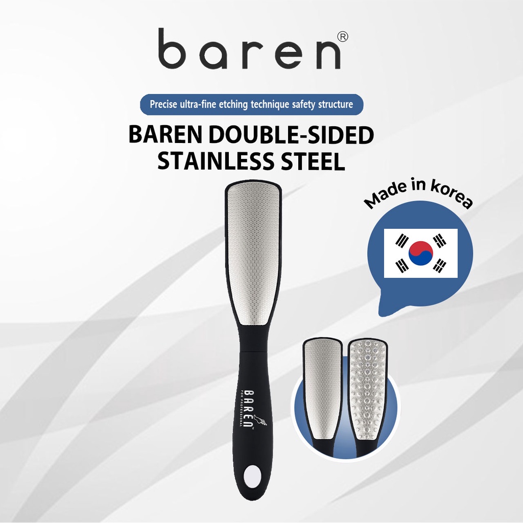 [BAREN] Premium Double sided Stainless Foot Dead skin, Callus Scrub