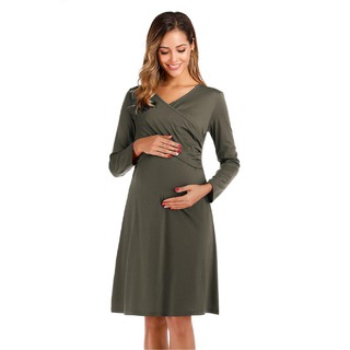 green long sleeve t shirt dress