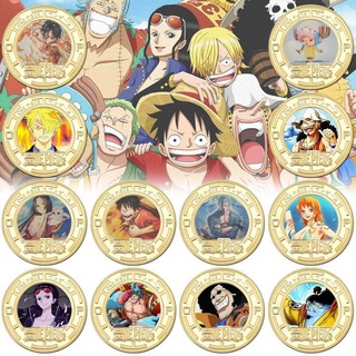 Brand New 12 Styles One Piece Luffy Merchandise Cartoon Anime Hand-Made Metal Commemorative Coins Collection 12款海贼王路飞周边卡通动漫手办的金属纪念币收藏币Only