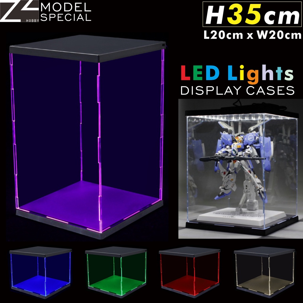 Acrylic Display Case Gundam Model Panoramic Light Display Box Showcase 