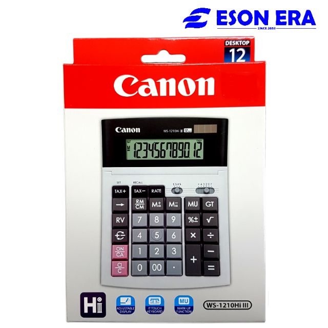 Canon Calculator 12 Digits Ws 1210hi Iii 100 Original Shopee Singapore