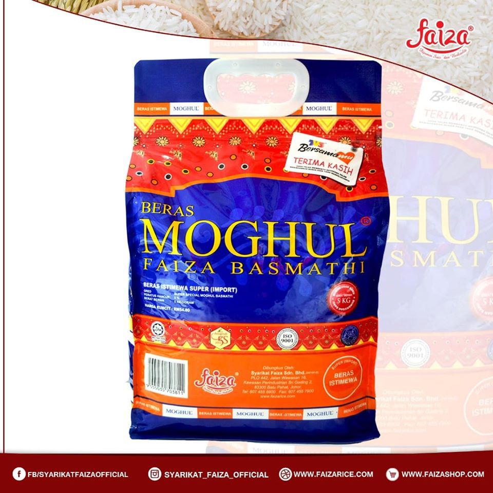 Beras Faiza Moghul Basmathi Rice 5kg Singapore