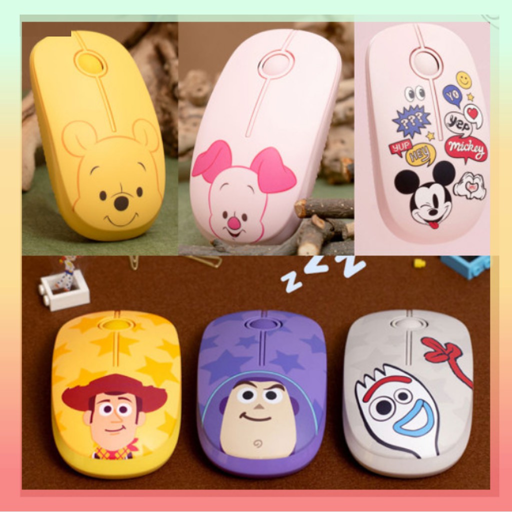 [DISNEY] Wireless Silent Mouse (6Types) Mouse pad separate