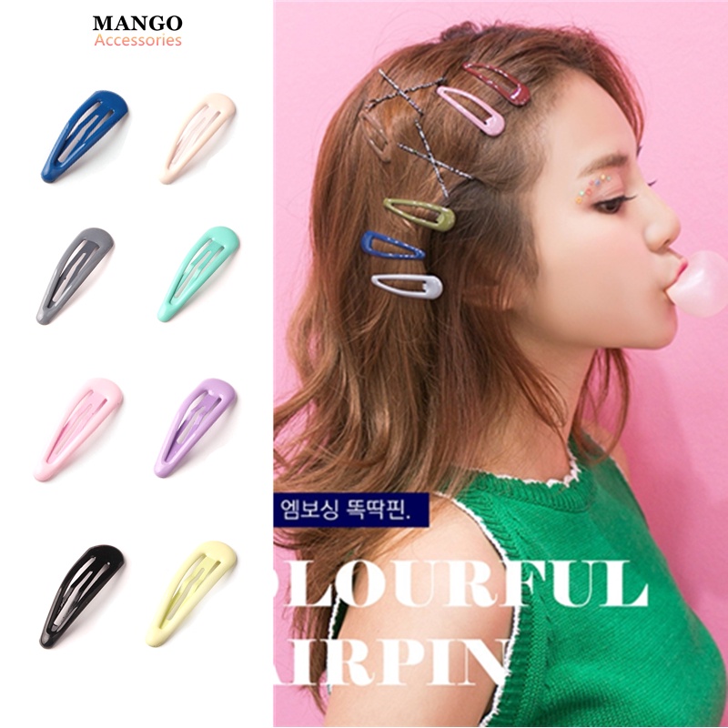 Mango』Water Drop BB Hairpin Girl Hair Accessories Candy Color hair clip  Headdress Korean hair clip korean Fashion Color hair clips T468 | Shopee  Singapore