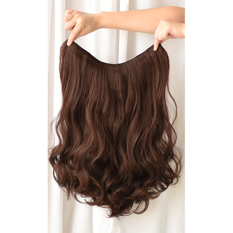 60cm Clips in Hair Extensions Silky Curly Straight Synthetic Hairpiece Wig  | Shopee Singapore