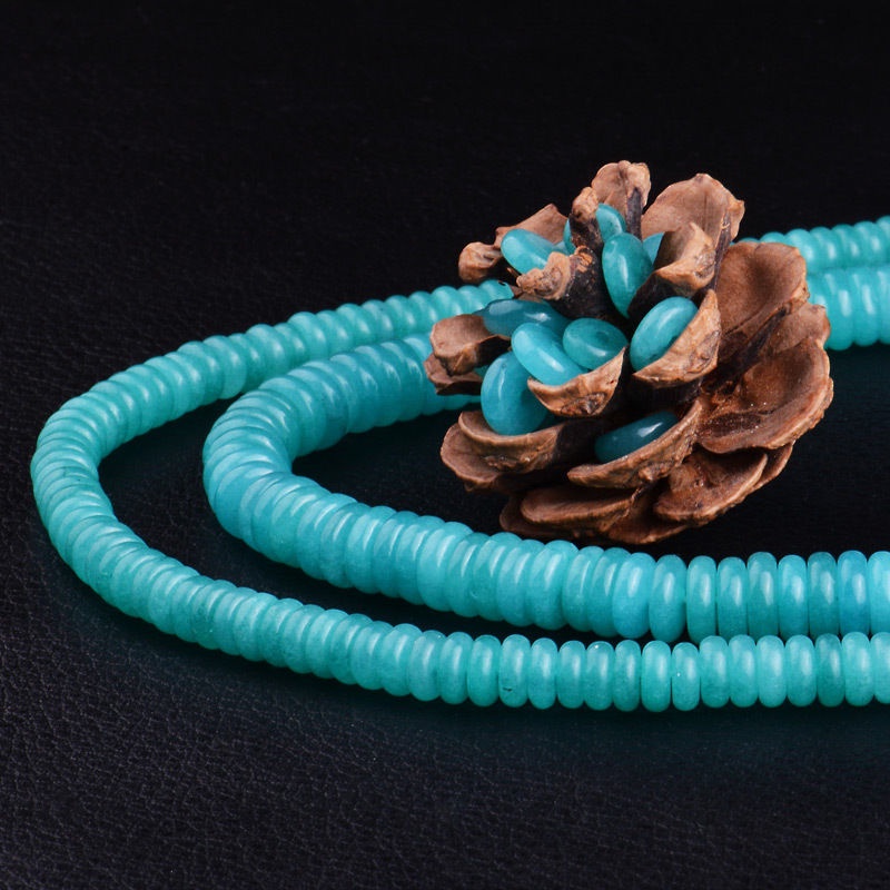 Image of Leaves amazonite spacer bead accessories the collectables - autograph beads天河石隔片珠配饰星月文玩佛珠手串手链垫片散珠DIY饰品水晶配件 YY8723 #2