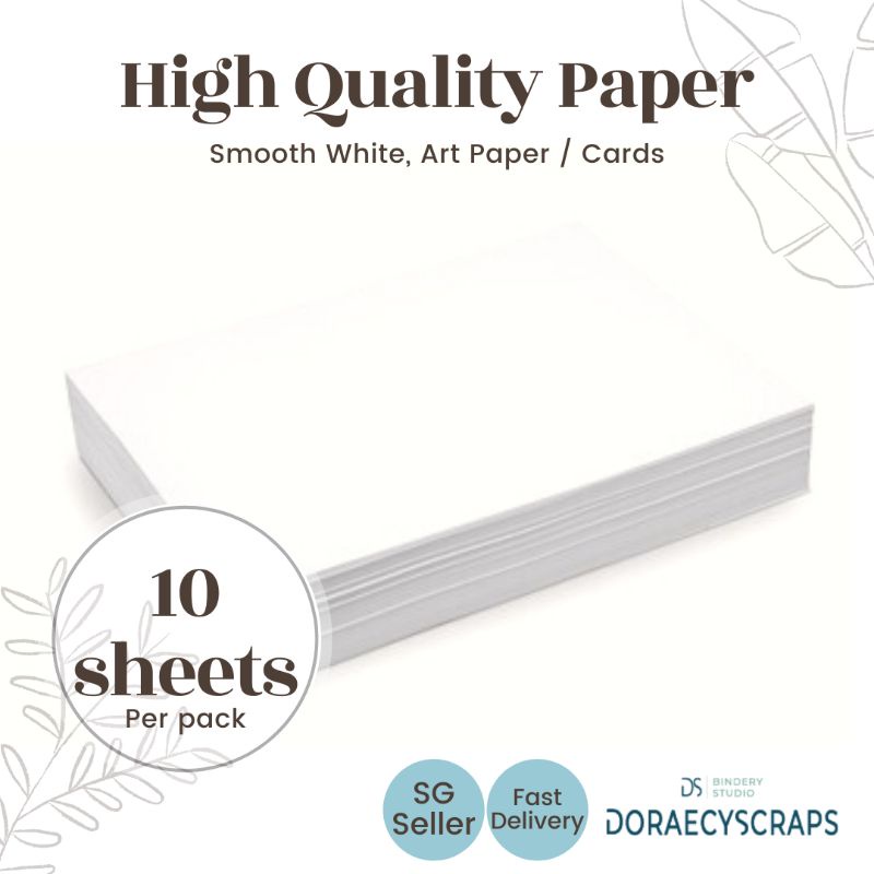 [SG SELLER] Smooth White High Quality Cardstock Paper Multiple GSM (100 120 160 200