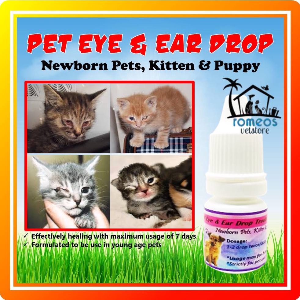 [Shop Malaysia] 🔥Best Choice🔥 Eye Ear Drop Solution Newborn Kitten Puppy  Ubat Mata Telinga Kucing Anjing