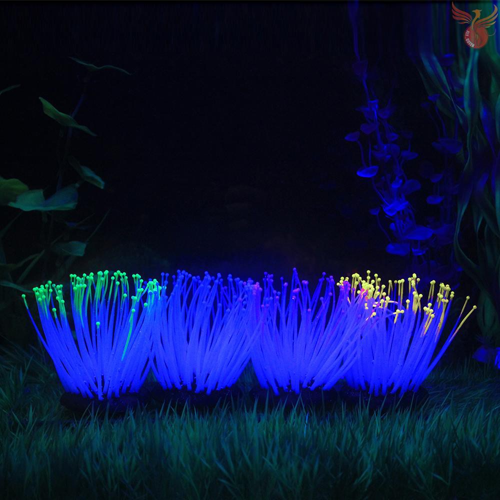 Artificial Silicone Sea Anemone With Glowing Effect For Fish Tank Aquarium Ornament Decoration Shopee Singapore