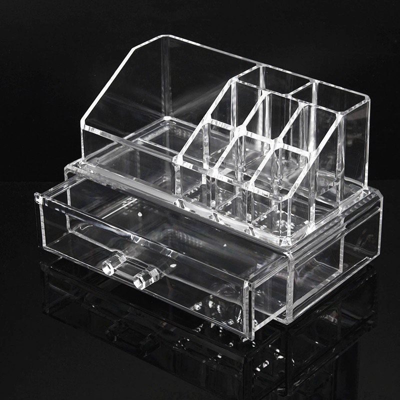 Acrylic Makeup Cosmetic Organiser Lip Grid Drawers Display Storage