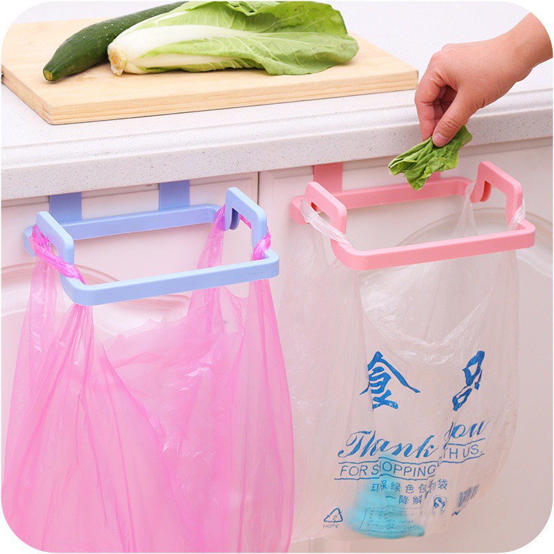 Trash Bag Holder Wipers Rack Kitchen Cupboard Hanger Shelf