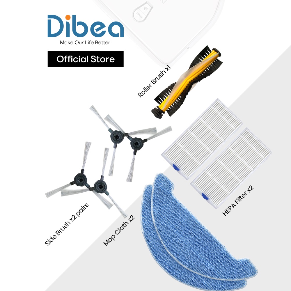 Tool Side Brushes Accessories Kits Parts Vacuum Cleaner For Dibea D960 GT9 