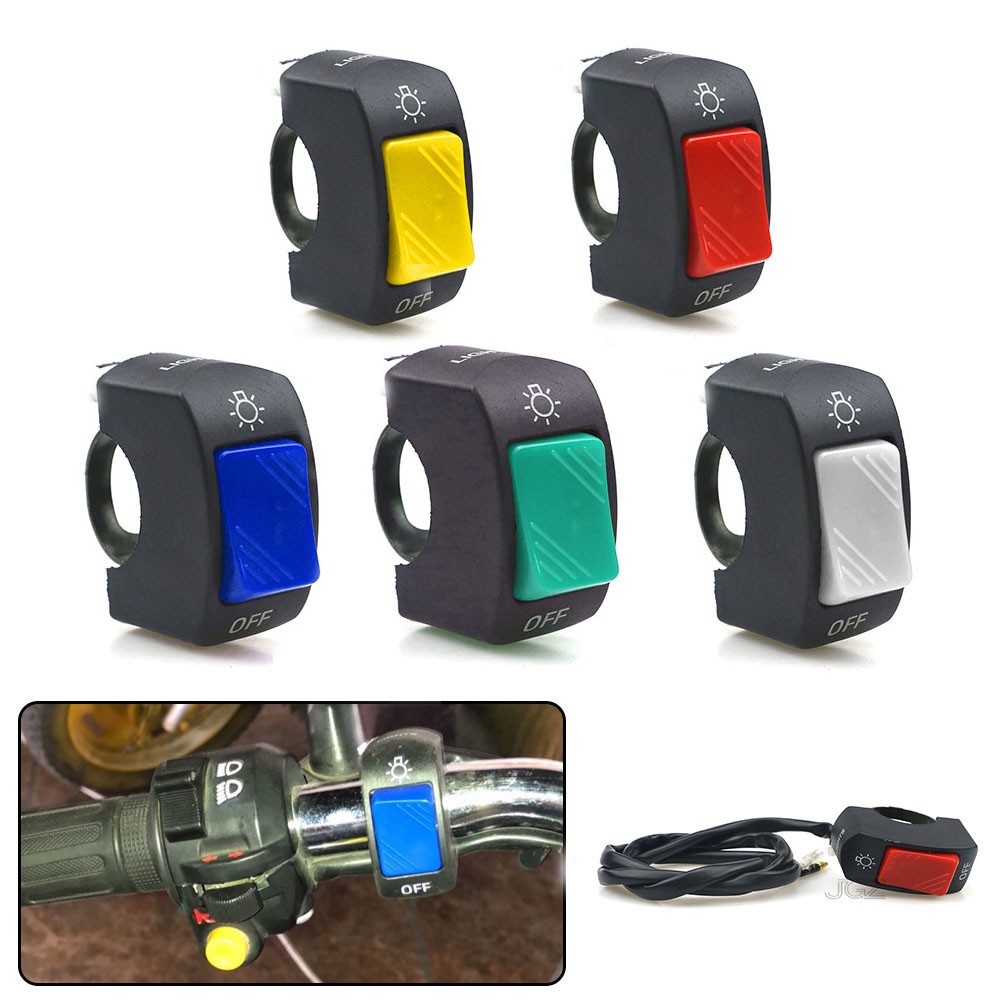22mm Motorcycle On-Off Switch Push Button Handlebar Switches 12V ATV ...