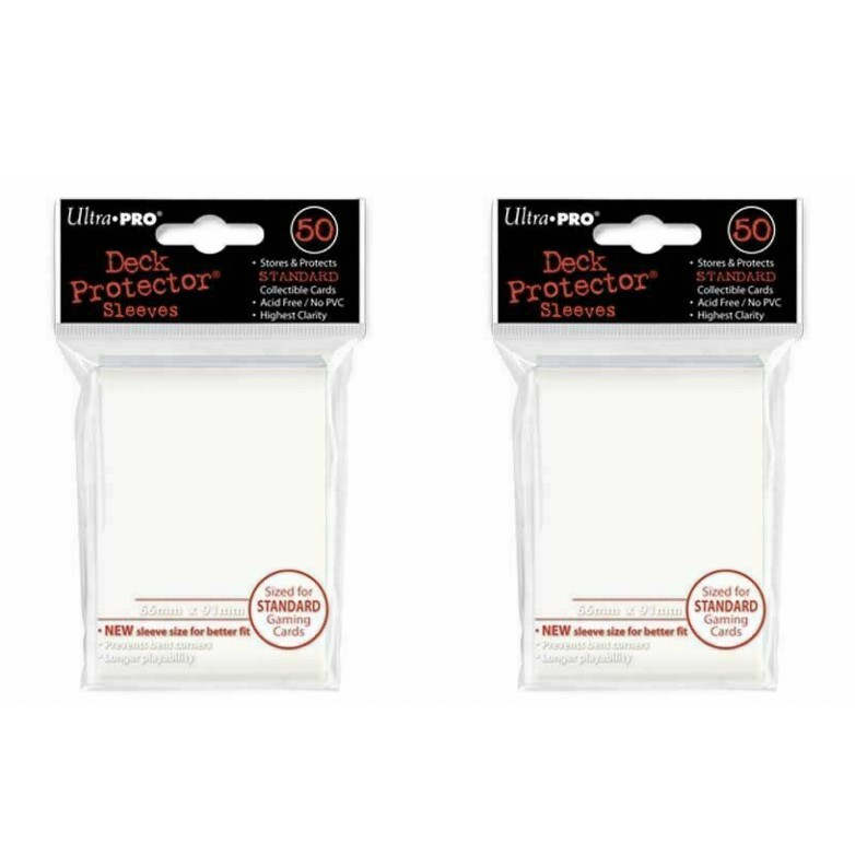 50 Count for sale online Ultra PRO 82668 Standard Deck Protector Sleeves White 
