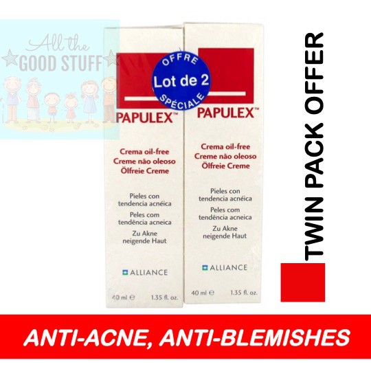 Acne Care Papulex Oil Free Cream 2 X 40ml Twin Pack Offer Expires 01 22 Shopee Singapore