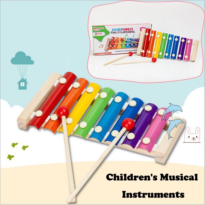 Childrens Xylophone Puzzle 8 Tone Xylophone Mini Home Best Carillon Suitable for Perfect Tuning Music Piano Education Music Toys Home Teaching 