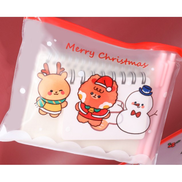 ✨🎄✏️ Christmas Gifts Waterproof Zip Pouch 🎄 Kids Children Pencil Case 🎄 For Color Pencils Stationary Santa Claus 🎄✨ – >>> top1shop >>> shopee.sg