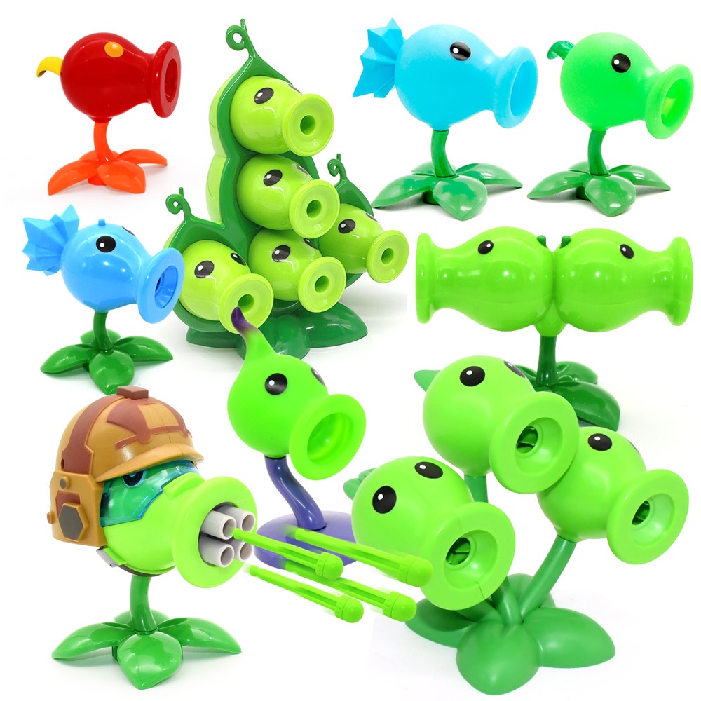 Plants Vs. Zombies Toys Cold Ice Flame Pea Shooter Pods Launchable