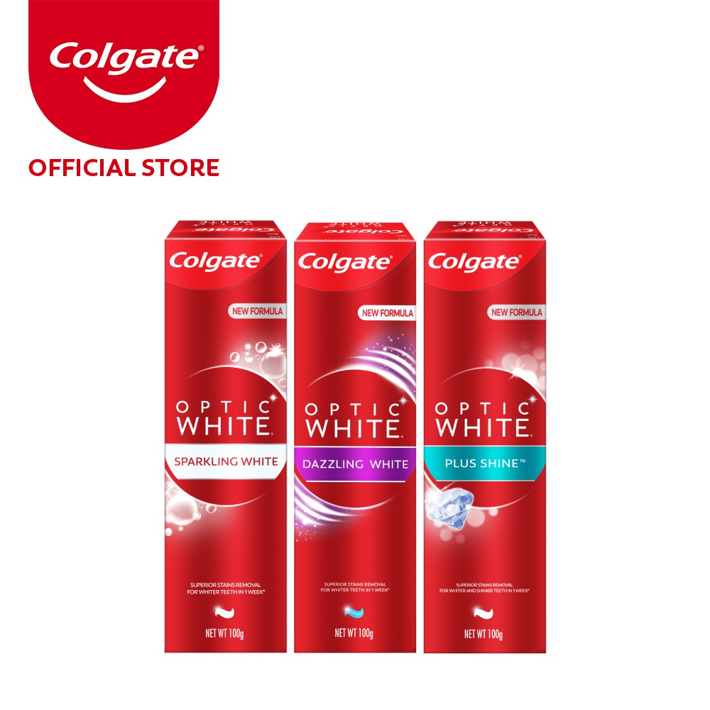 Colgate Optic White Whitening Toothpaste Assorted Variants 100g [Bundle ...