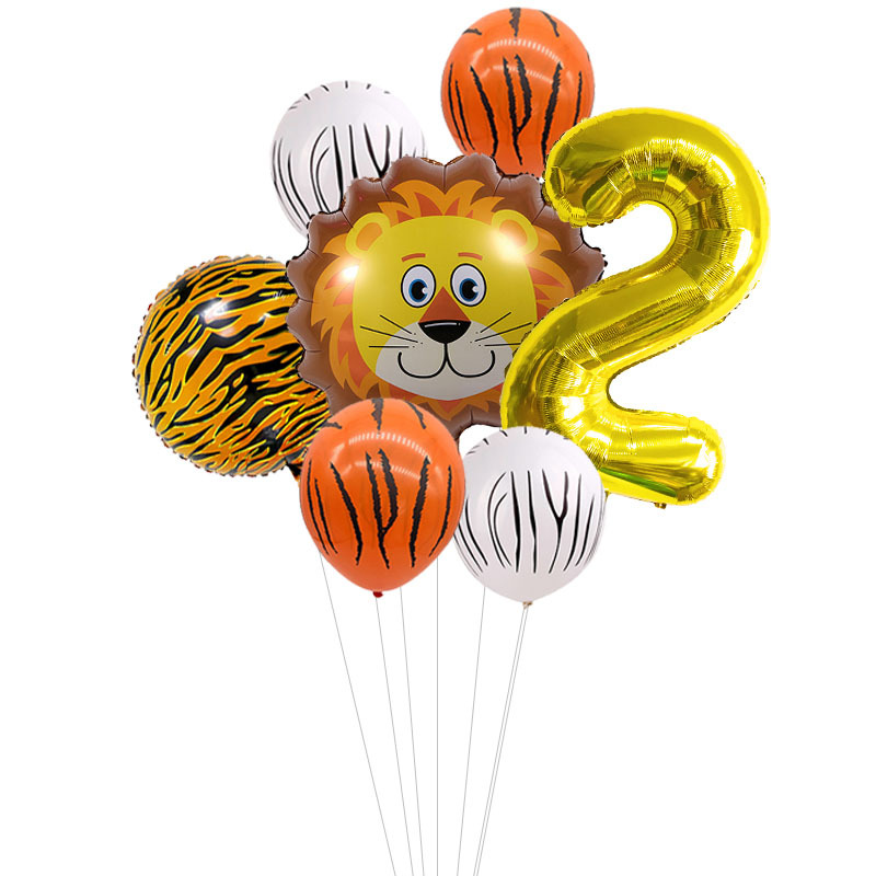 Jungle Safari Balloon Animal Birthday Party Decorations Age Balloon |  Shopee Singapore
