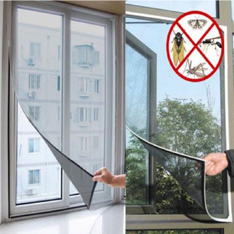 Fly Window Screen Mesh Insect Netting Bug Bee Mosquito Protector with Tapes White Phogary Mosquito Net for Windows, Upgrade 2 * 1.3mx1.5m with 2 Tapes 