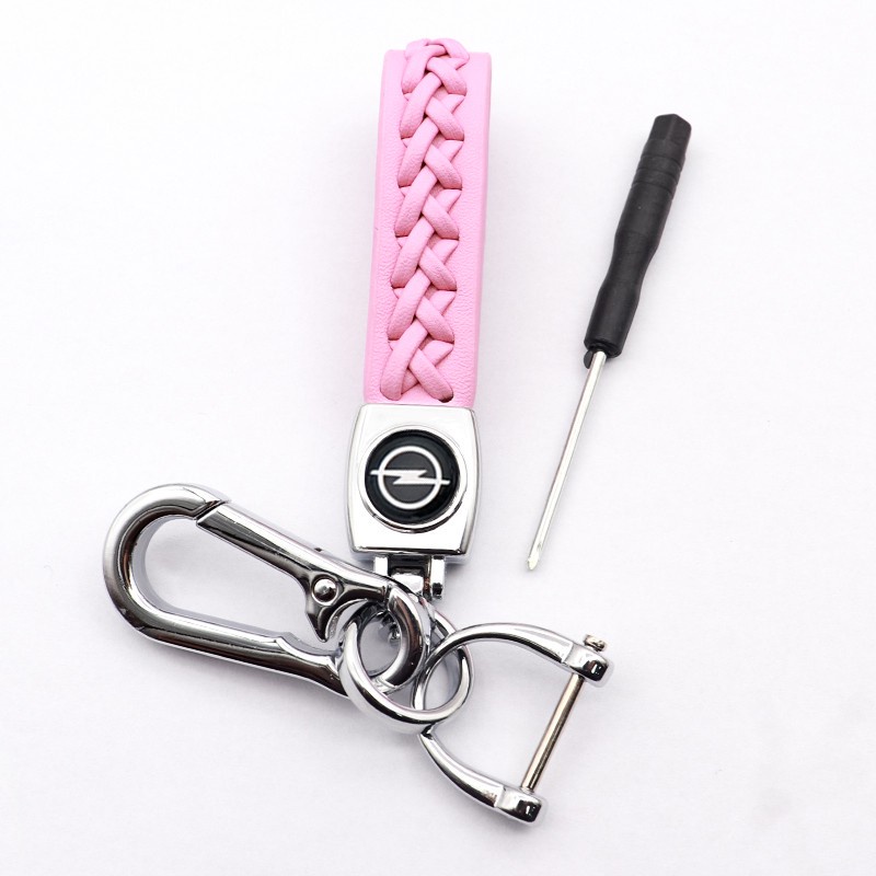 Car accessories decorative key ring, exquisite business leather braided rope keychain suitable for OPEL- Corsa e Ampera Astra Insignia Combo Zafira Vivaro Adam Mokka