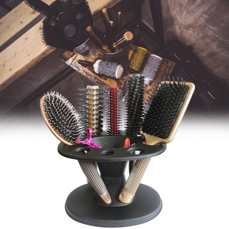 Round Salon Comb Storage Stand Hair Roller Rack Organizer Display