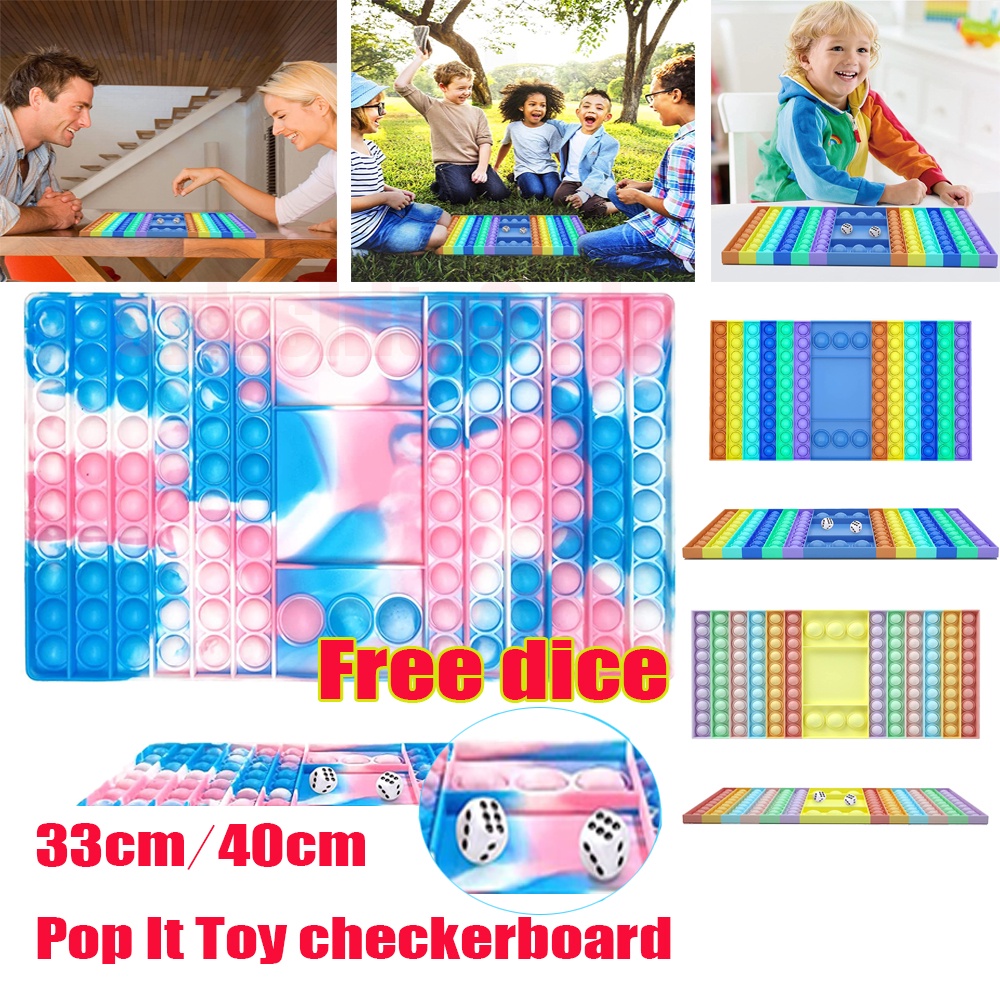 ready stock] 33cm Big Size Pop It Chess Board Fidget Toy Jumbo Bubble  Sensory Toy Large Rainbow Giant POPIT Interactive Stress Relief Game for  Kids | Shopee Singapore