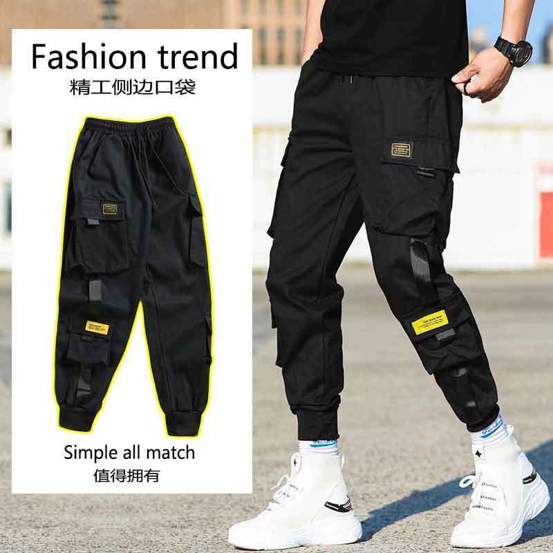 Men's Paratrooper Cargo Pants Thick Overalls Casual Multi-Pocket Cotton Trousers 