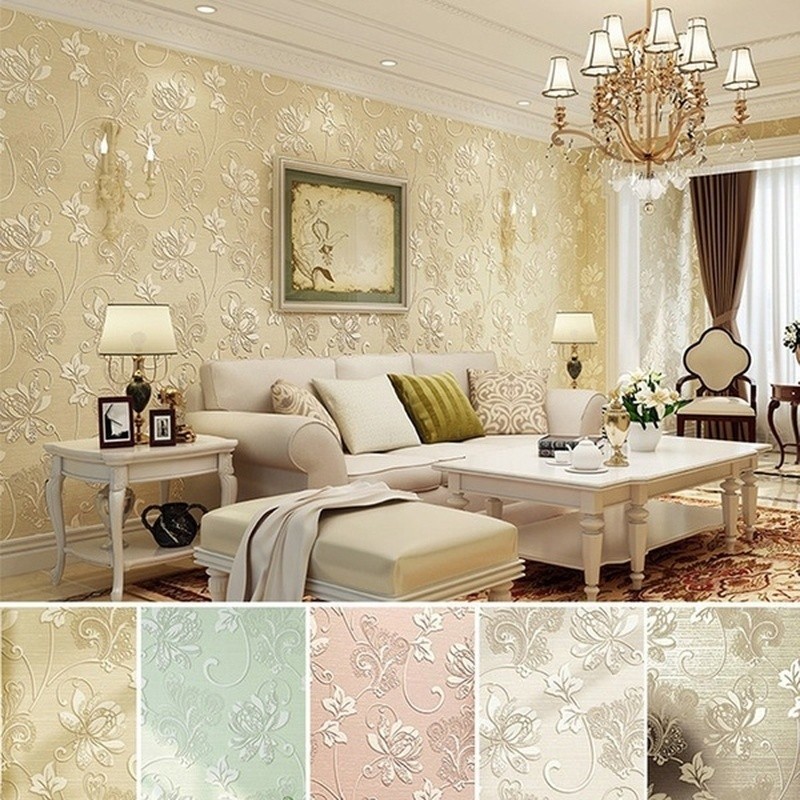 1 Roll 3d Flower Wallpaper Self Adhesive Wall Stickers Wallpaper Corak Bunga Timbul Shopee Singapore