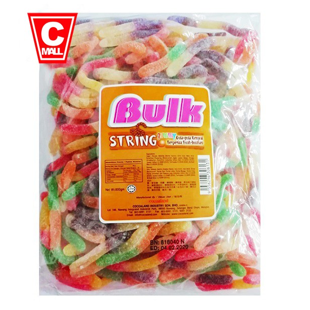 Shop Malaysia Cm Gula Jelly Bulk String Gummy 800g Cocoaland Shopee Singapore