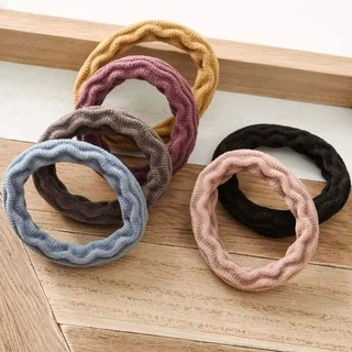 Image of thu nhỏ 【Fash Deals $0.1 Purchase limit 3-5】Korean Style Thick High Elastic Jointless Durable Headrope Hair Rope Elastic Leather Cover Hair Ring Random Color #1