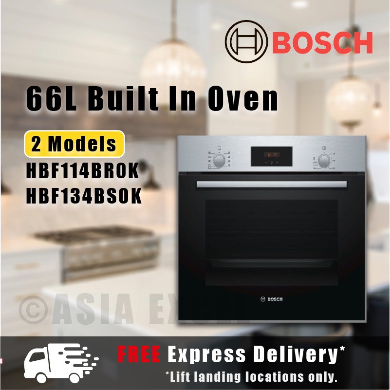 Bosch Hbf114br0k Hbf134bs0k 66l Stainless Steel Built In Oven With