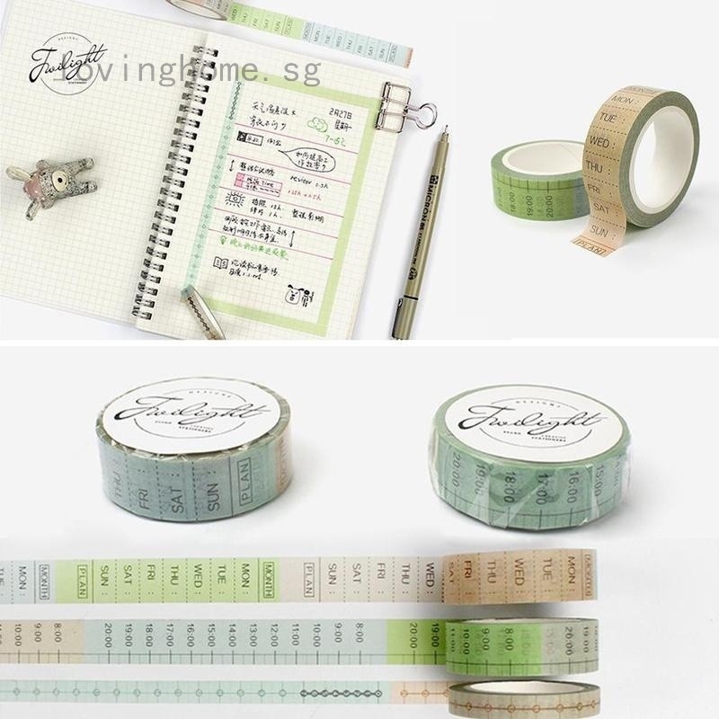 Timeline Weekly Plan Japanese Washi Tape Duct Tape Diy Decoration