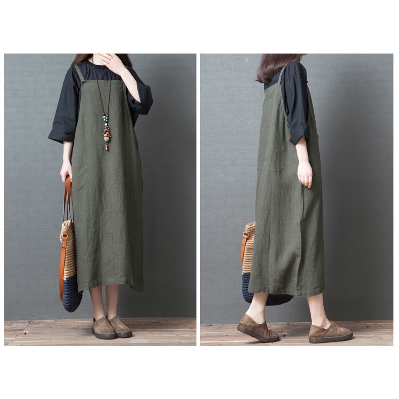 linen jumper dress