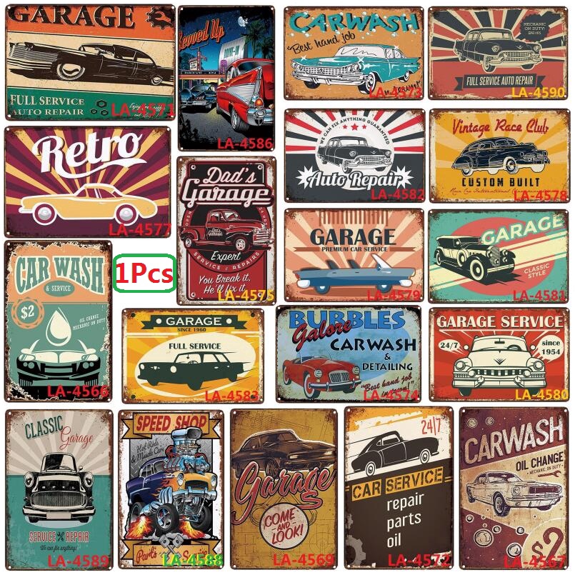 1pcs Classic Car Wall Art Tin Sign Metal Plaque Iron Painting Retro Gift Bar Friend Home Decor 20x30 Cm Shopee Singapore