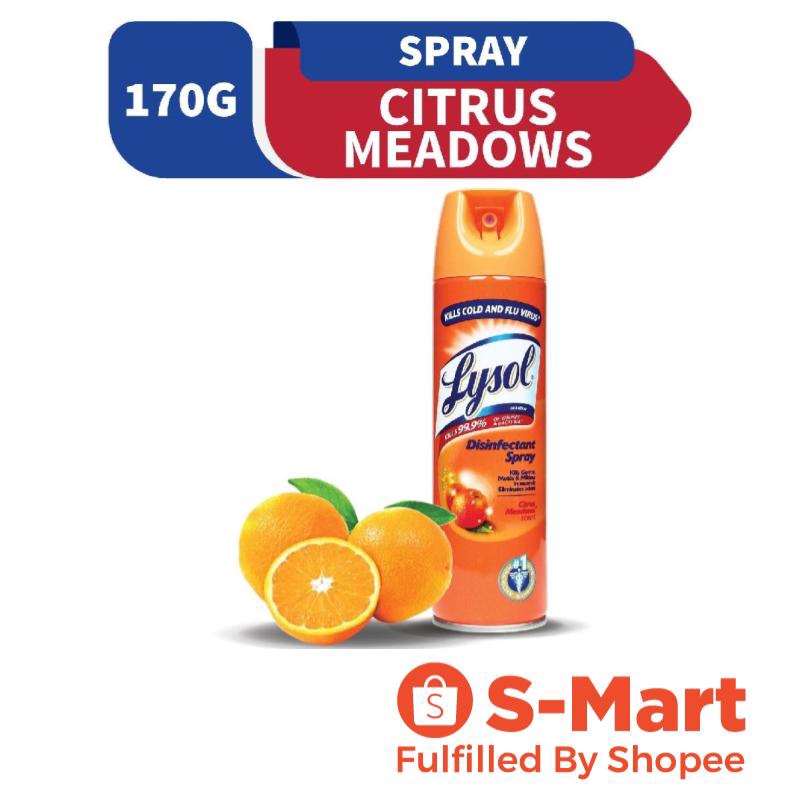 Lysol Disinfectant Spray Citrus Meadows 170g Shopee Singapore