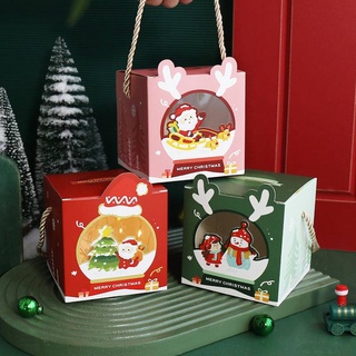 Christmas Apple Box Creative Portable Paper Boxs Christmas Eve Children's Gift Box 聖誕蘋果盒禮品盒 Kotak Hadiah Krismas